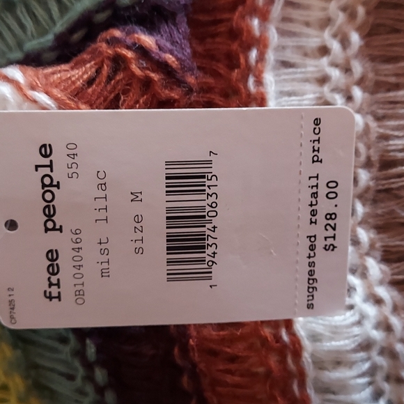 NWT Free People Mist Lilac Cha Cha Sweater Size M - Picture 8 of 8